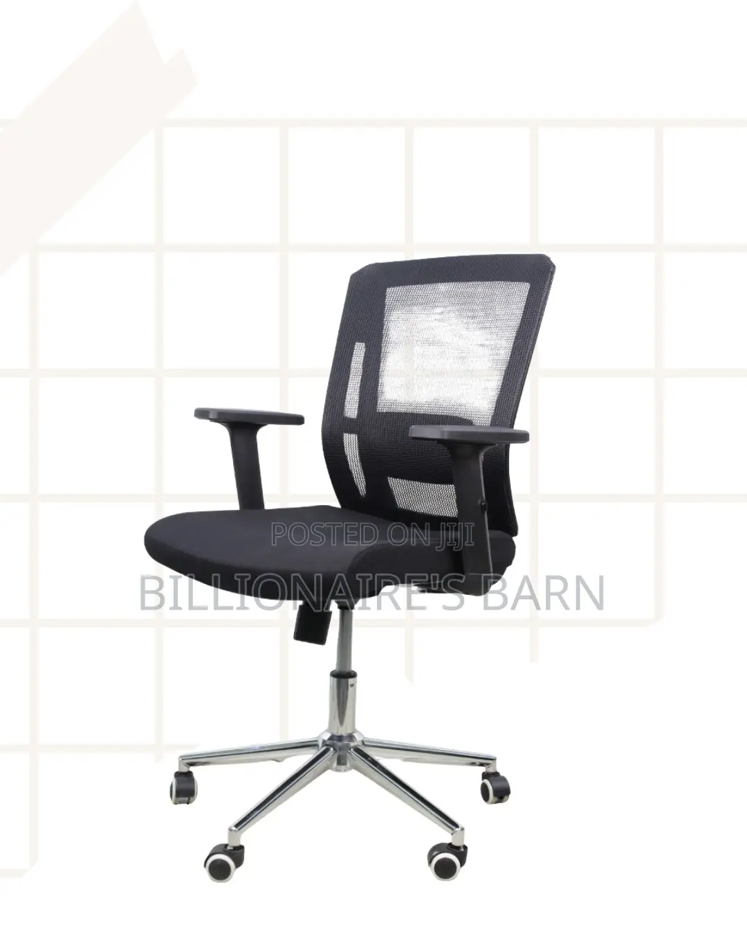 Mid-Back Executive Office Chair | Chrome Base, Modern Look