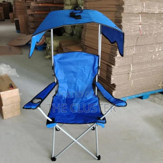 Foldable Camping Chair With Sun Canopy – Stay Cool Anywhere - thumbnail 2