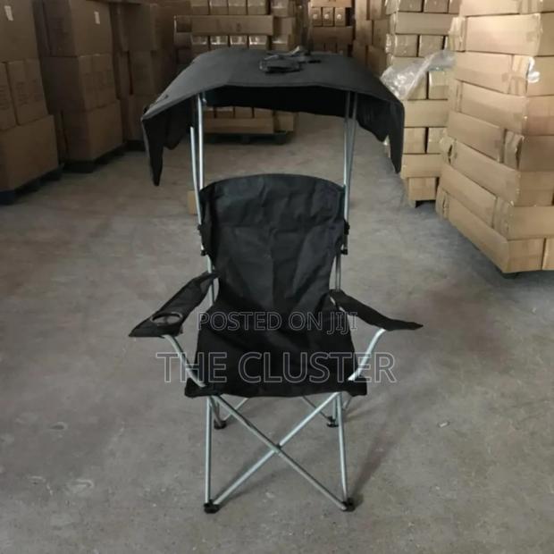 Foldable Camping Chair With Sun Canopy – Stay Cool Anywhere - thumbnail 3