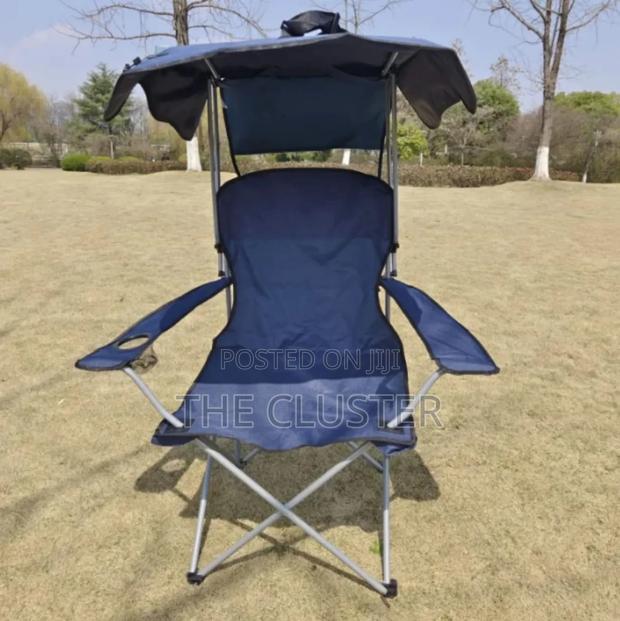Foldable Camping Chair With Sun Canopy – Stay Cool Anywhere - thumbnail 4