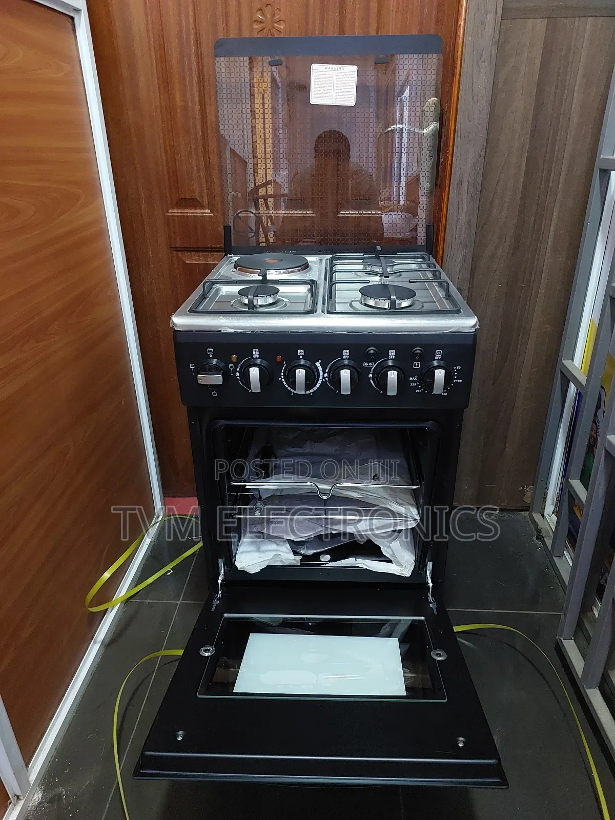 Globalstar Black 50*55 Jet 3+1 Standing Cooker With Electric Oven