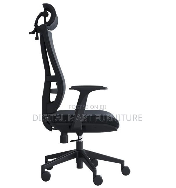 Black Chair With Leather Headrest - thumbnail 2