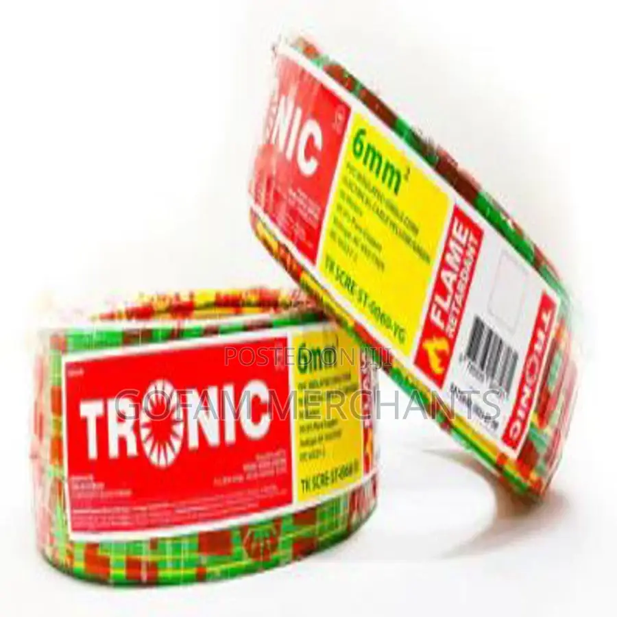 Tronic Single Core Cable 6.0mm - Yellow/Green