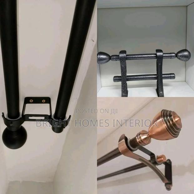 Ceiling Bracket and Window Curtain Rod