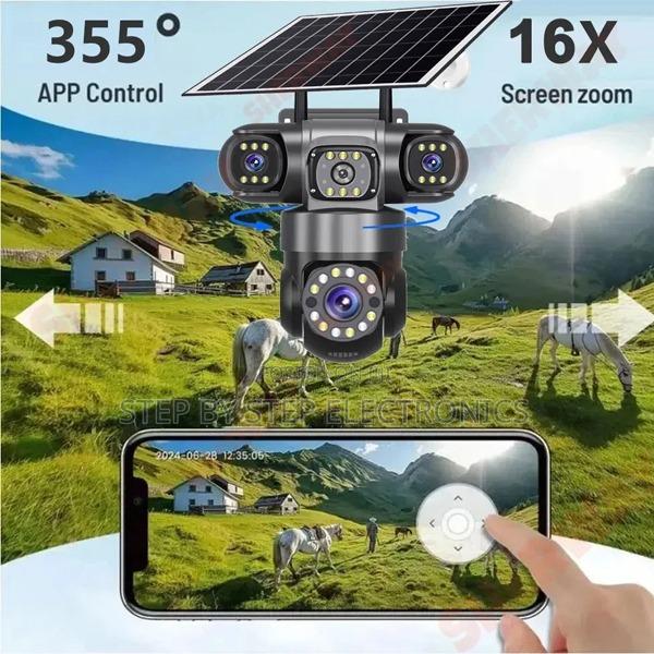 V380 Pro 12mp 4g Triple Lens Solar Security Camera With Quick Wake Up - main view