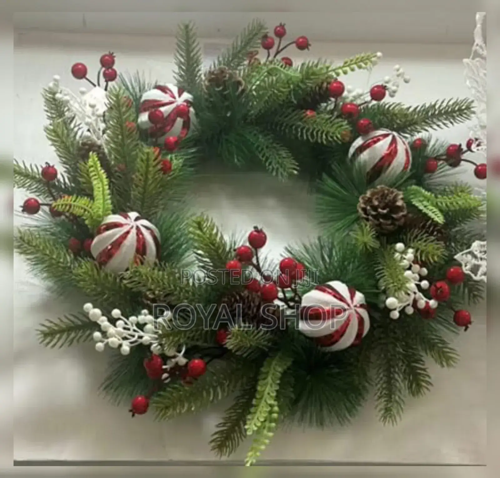 Front Door Christmas Wreath Decorations