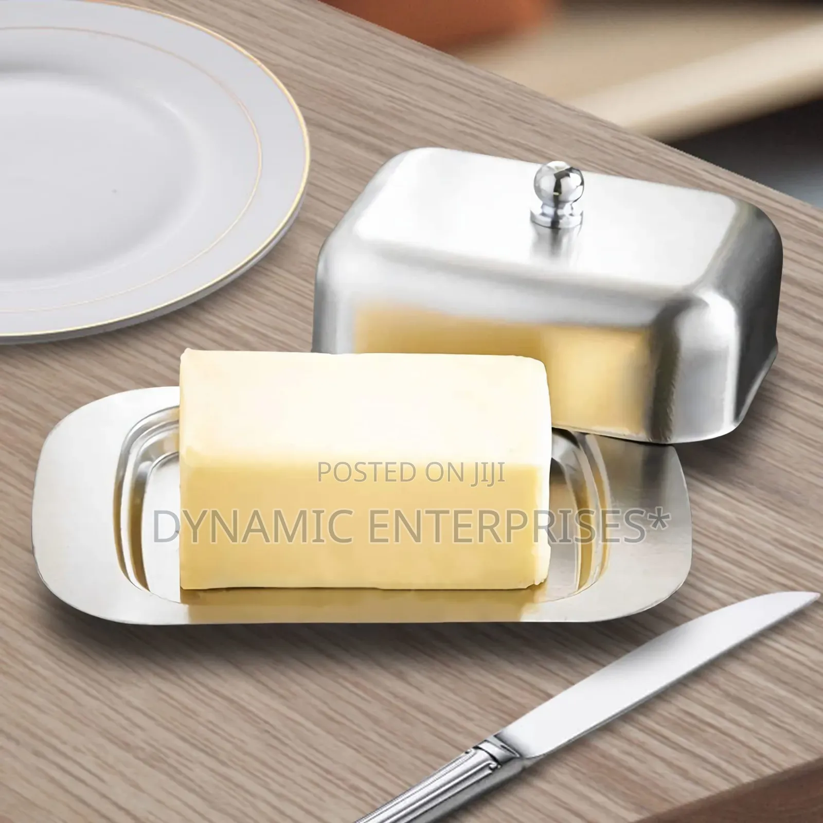 Stainless Steel Butter Dish With a Lid