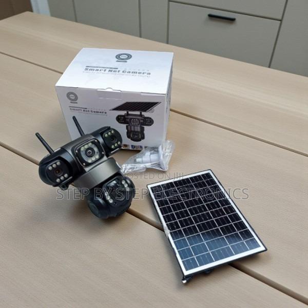 12mp V380 Pro 4g Triple Lens Outdoor Solar CCTV With Pir Detection