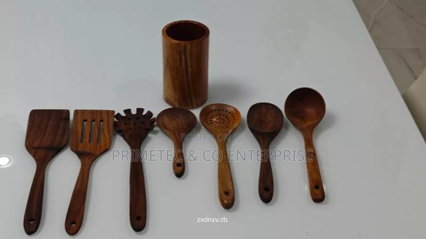 8pcs Wooden Cooking Cultery Set