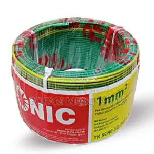 PVC Insulated Single Core 1mm Cable - Yellow-Green (90 Meters)