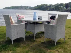Home Dining Set; Outdoor Rattan Wicker Patio Dining Set of Four