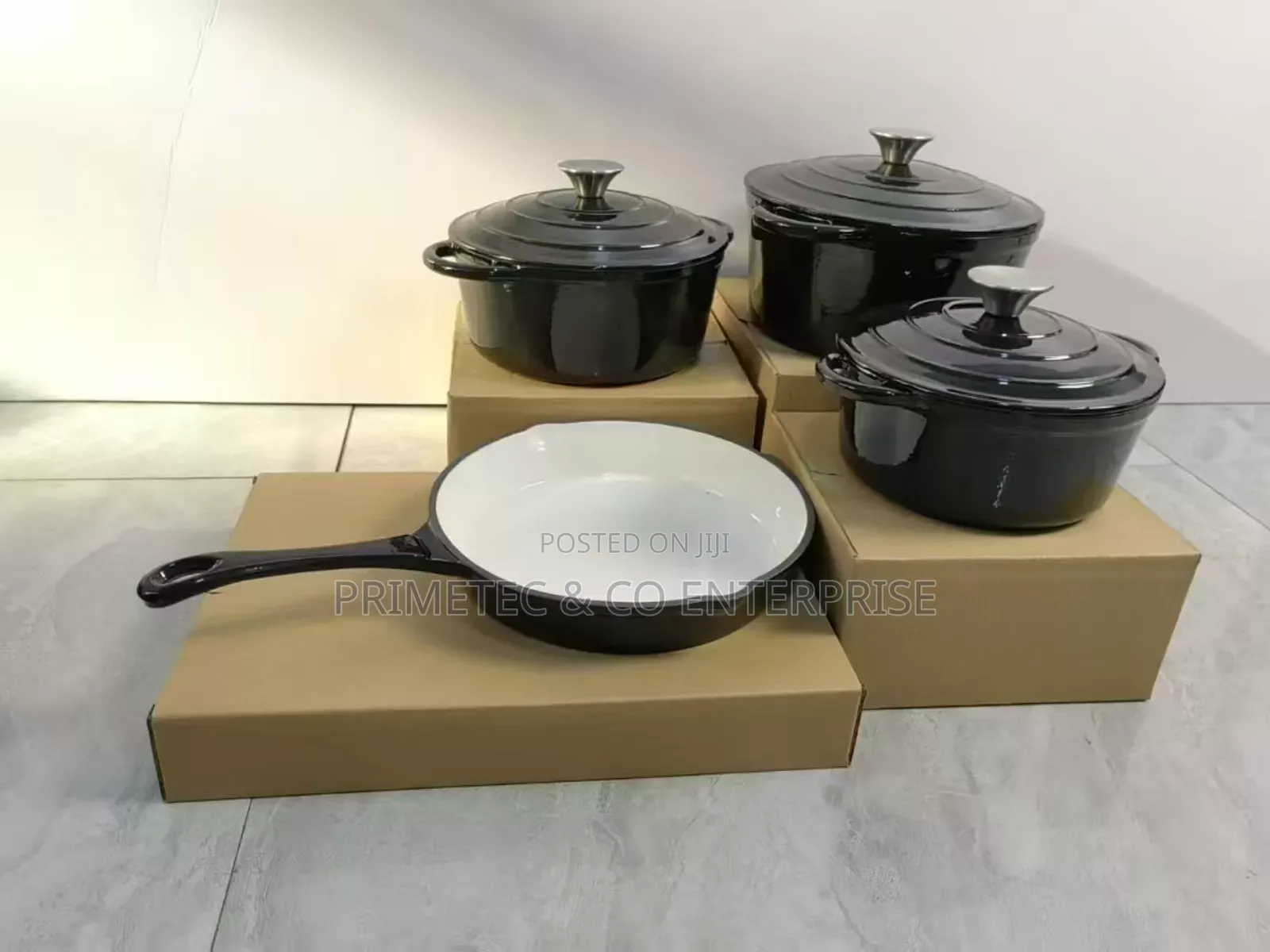 7pcs Enamel Cast Iron Cooking Pots