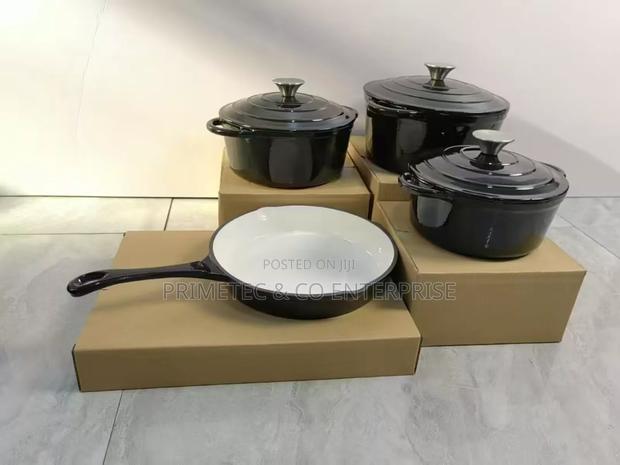 7pcs Enamel Cast Iron Cooking Pots