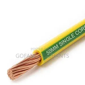 Tronic 50mm Single Core Stranded Cable – Yellow Green (Per Meter)