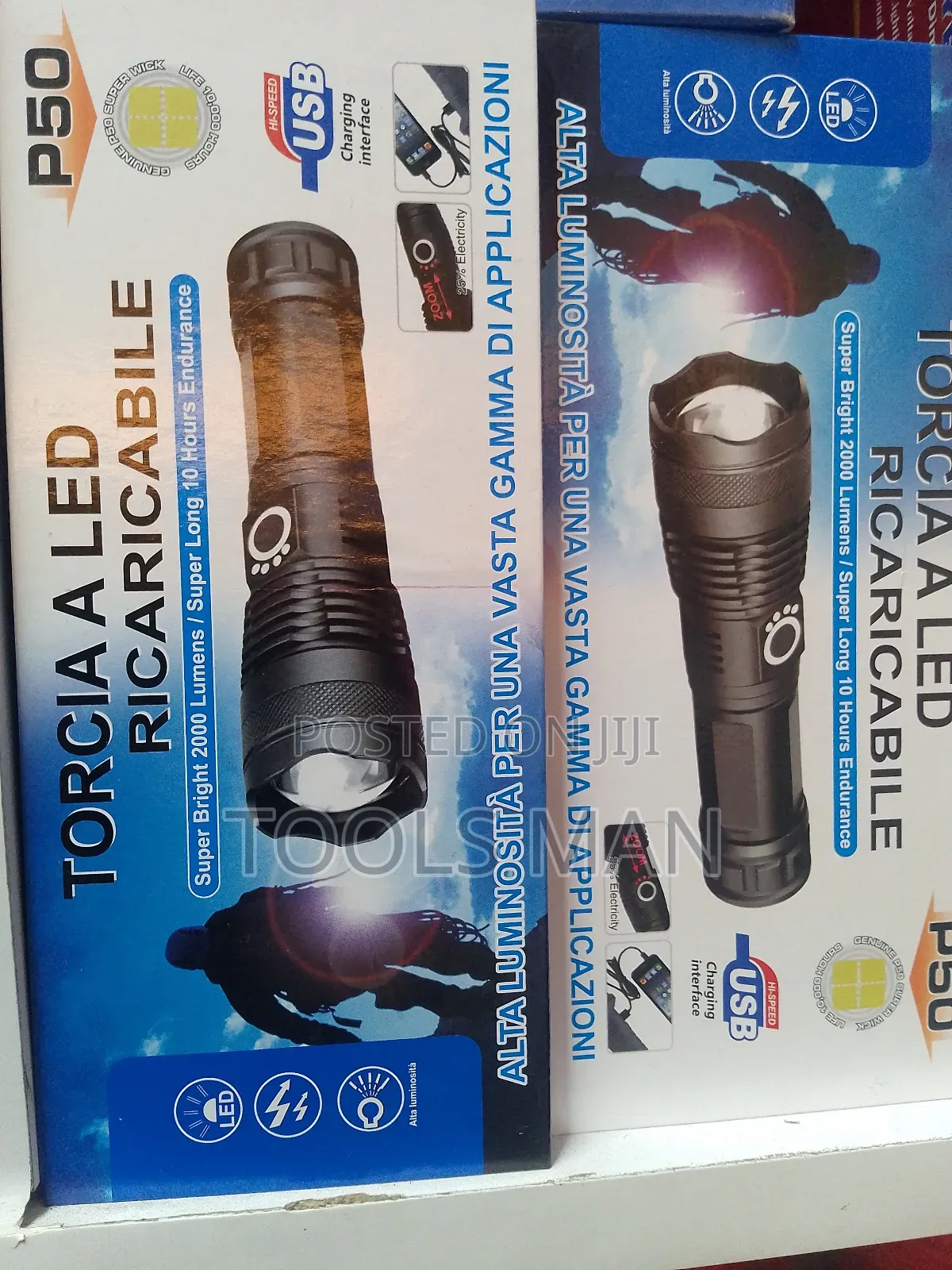 P50 Led Rechargeable Flashlight (Or Torch).