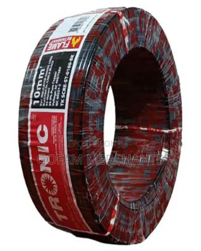 Tronic Single Core Cable Stranded - 10mm Black