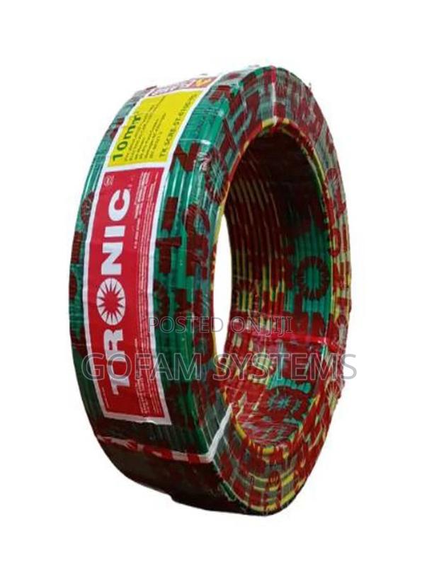 Tronic Single Core Cable - 10mm Yellow/Green - main view