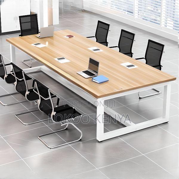 Office Table; 2.4 M Metal Framed Conference Room Meeting Table - thumbnail 3