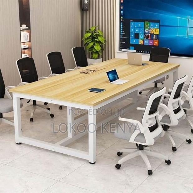 Office Table; 2.4 M Metal Framed Conference Room Meeting Table - thumbnail 4