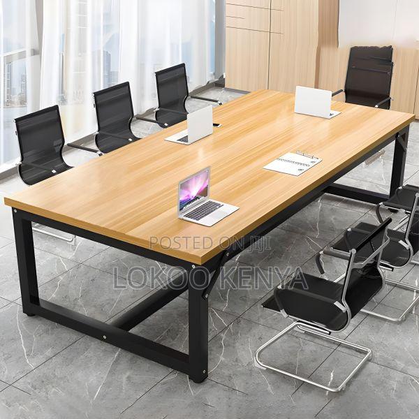 Office Table; 2.4 M Metal Framed Conference Room Meeting Table - thumbnail 6
