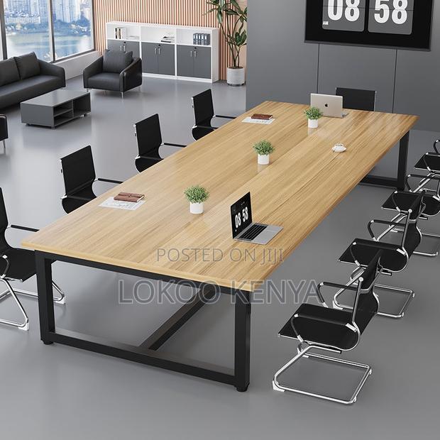 Office Table; 2.4 M Metal Framed Conference Room Meeting Table - thumbnail 8