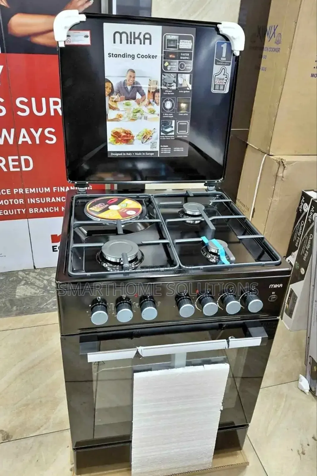 Mika Standing Cooker, 60cm X 60cm, 3 Gas Pool Jet Burners
