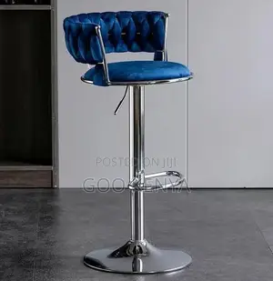 Home Stool; Modern Gold Frame Bar Chair With Adjusting Swivel Function