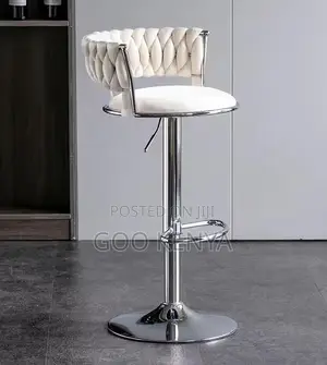 Home Stool; Modern Gold Frame Bar Chair With Adjusting Swivel Function