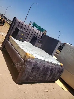 Opulent 5 by 6 Modern Bed Design With Side Drawers
