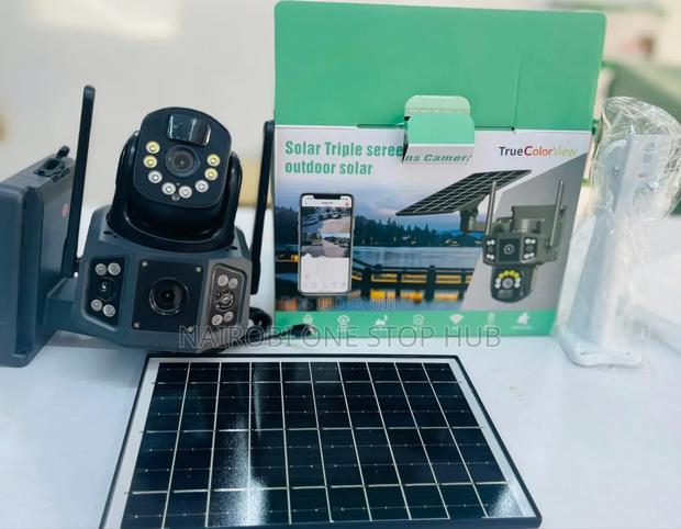 Camera Dual Lens Solar-Powered PTZ (Pan-Tilt-Zoom) Security Camera - main view