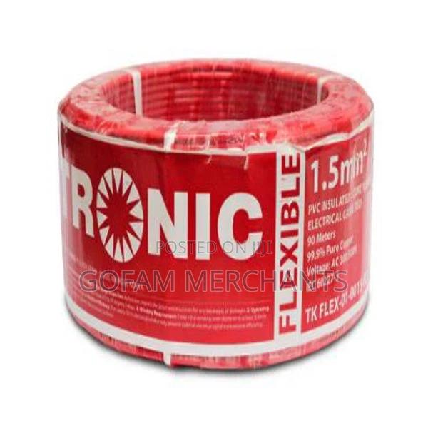 Tronic Flexible Single Core Cable – 1.5mm2 Red, 90 Meters
