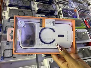 Canshn iPhone 17 Pro Max Clear Blue Plated Magsafe Case - thumbnail 2