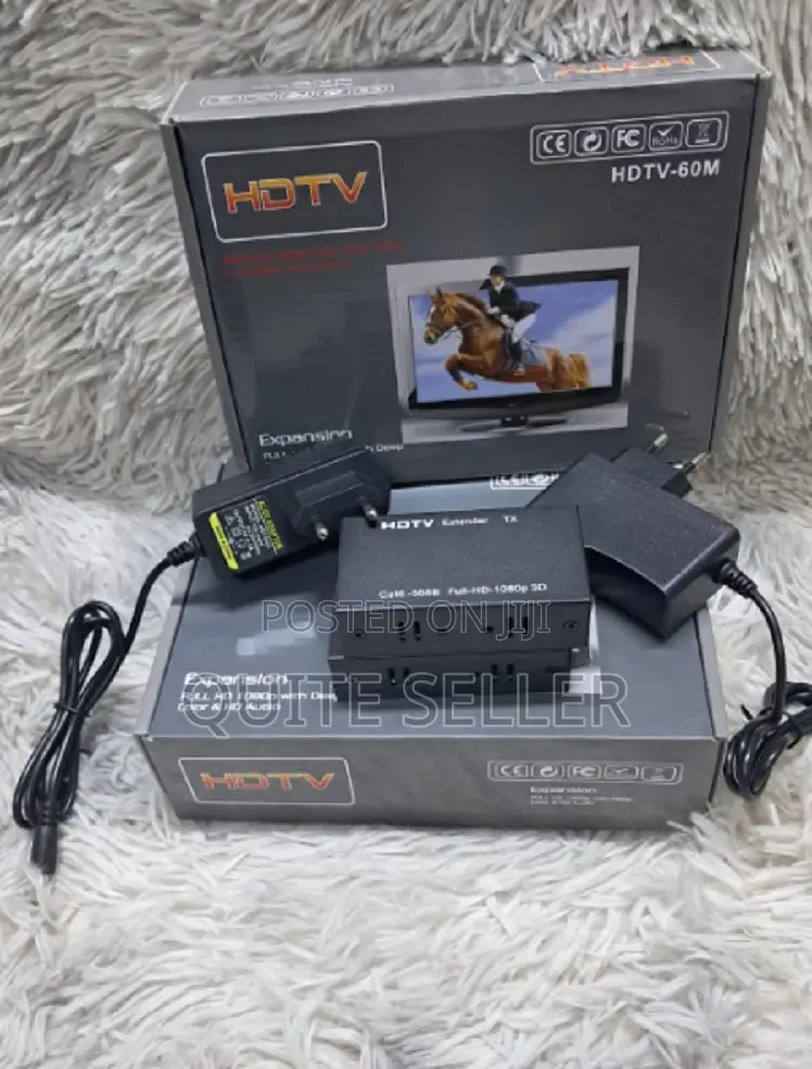 60m Hdmi Extender Transmitter Receiver Over Cat5e/Rj45 Ethernet Cable