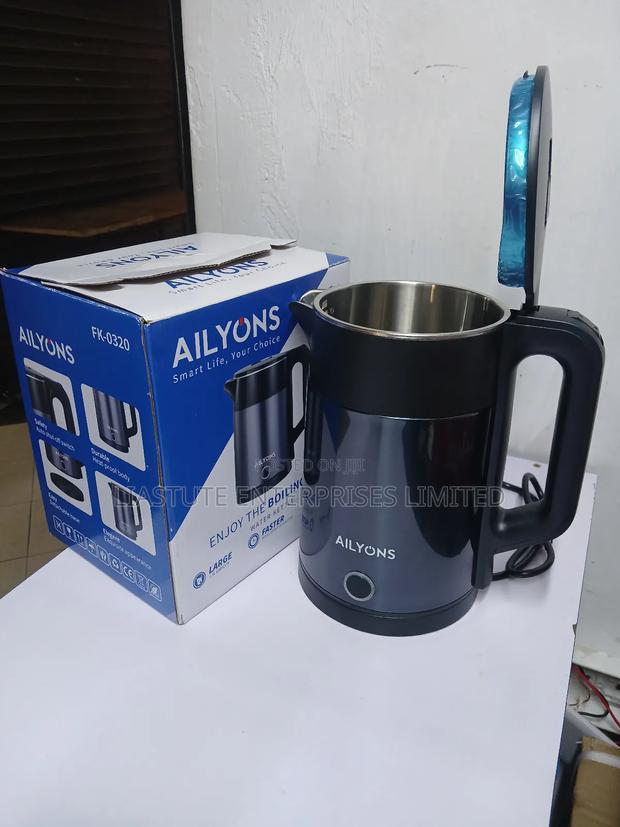 Sleek Ailyons Black Water Heater 1.8l - Auto Power Off