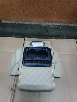 5in1 Car Armrest Pad Integrated Tissue Box, Cupholders,Phone Holder