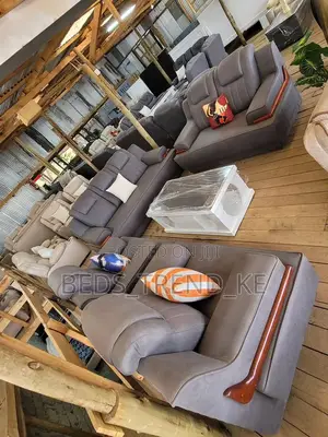 Upholstered 7 Seater Semi Recliner Sofa 3,2,2