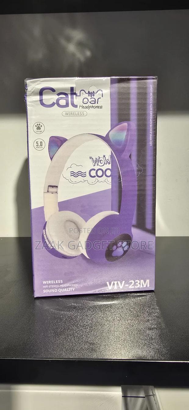 Kids Wireless Bluetooth Cat Ear Headphones-Viv-23m