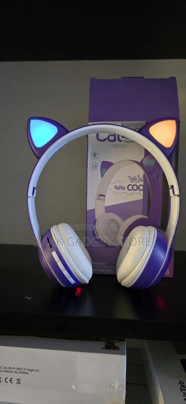 Kids Wireless Bluetooth Cat Ear Headphones-Viv-23m - thumbnail 4