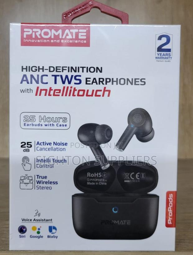 Promate Propods High-Definition Anc TWS Earphones