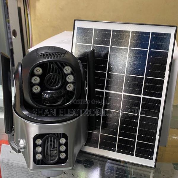 PTZ Rotating Dual Lens CCTV Security Solar Camera V380 Solar 4g Sim - main view