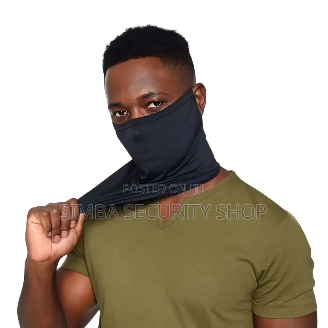 Half Mask Neck Gaiter With Ear Slits Slots Balaclava Hm2 Bandana Scarf