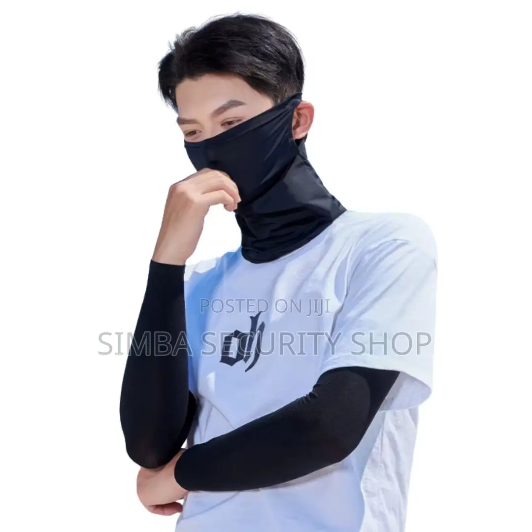 Half Mask Neck Gaiter With Ear Slits Slots Balaclava Hm2 Bandana Scarf