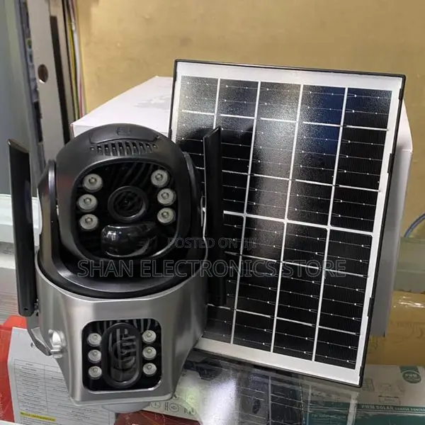 360° Coverage -Dual Lens 4g Solar PTZ Camera Cctv.