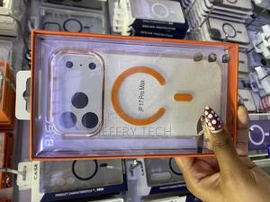 Maleda iPhone 17 Pro Max Clear Orange Magsafe Glitter Plated Case - thumbnail 2