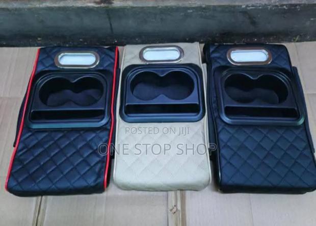 Clip on Paded Leather Armrest Top Cover With Phone,Cup,Saviette