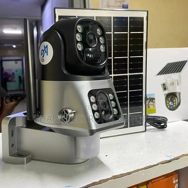 4g Sim Solar PTZ Dual Camera Outdoor With Rechargeable Battery
