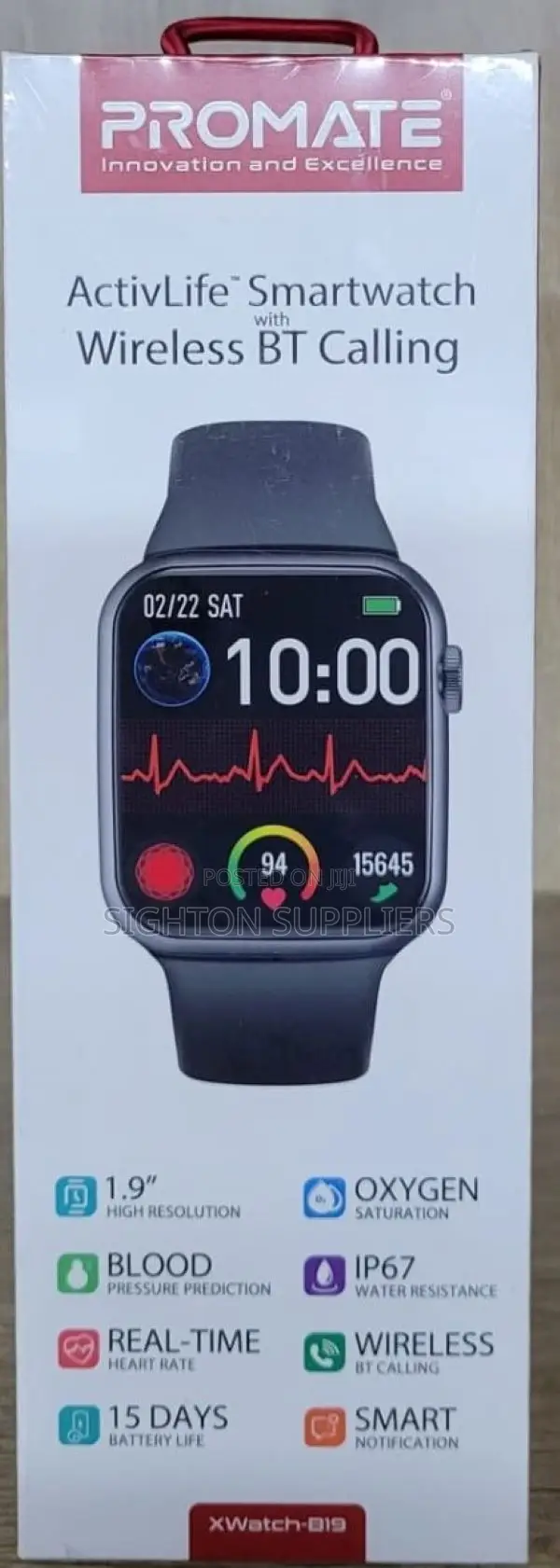 Promate Xwatch-B19 Activlife Fitness Smartwatch