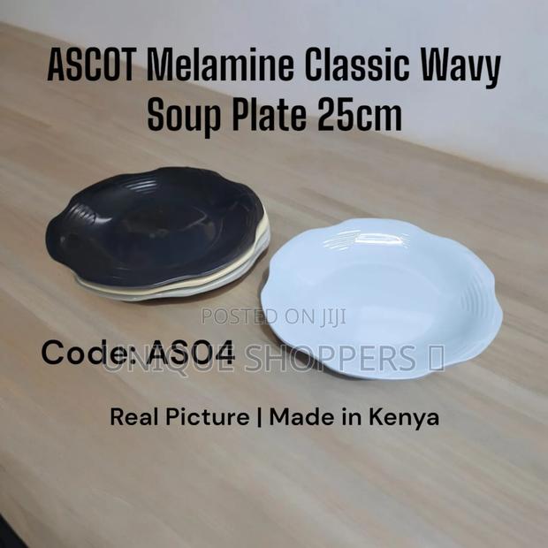 Code: As04 Ascot Melamine Classic Wavy Soup Plate – 25cm