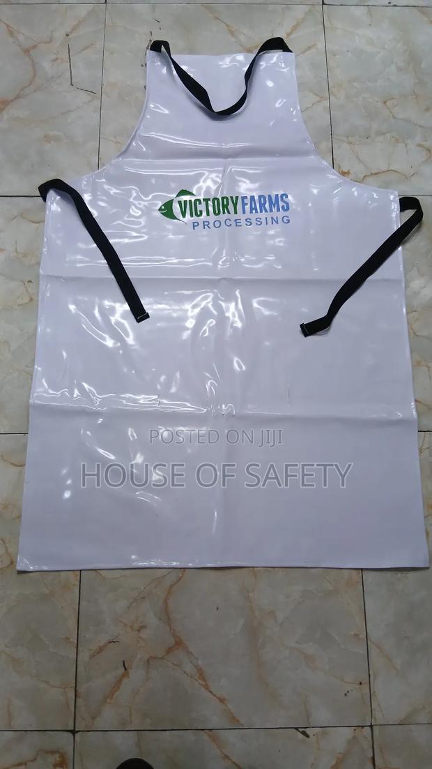 Non Absorbent White Aprons - thumbnail 2