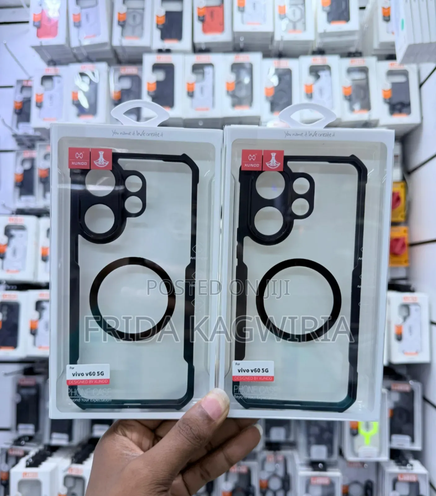 Vivo V60 Xundd Shockproof Clear Back Cover With Wireless Charging